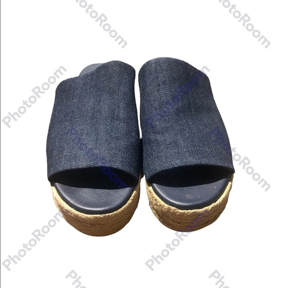 VINCE DENIM ESPADRILLE SANDALS - Picture 2 of 6